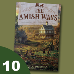 Tile labeled #10 featuring the book The Amish Ways; click to get deal.
